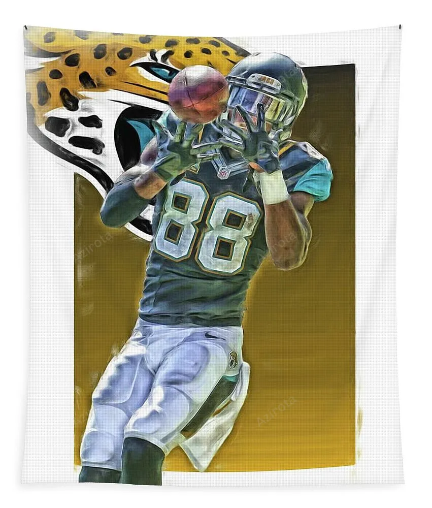 Allen Hurns Jacksonville Jaguars Oil Art Tapestry Gift For Fan