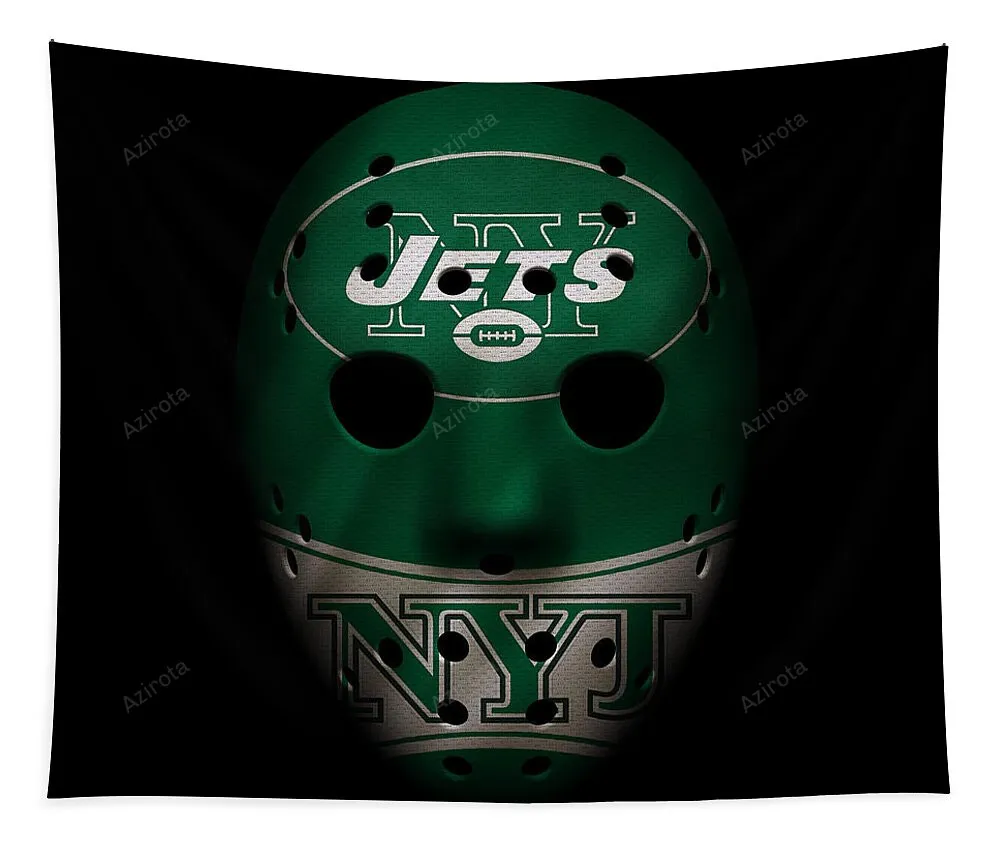 Jets Mask Green Tapestry Gifts For Fans