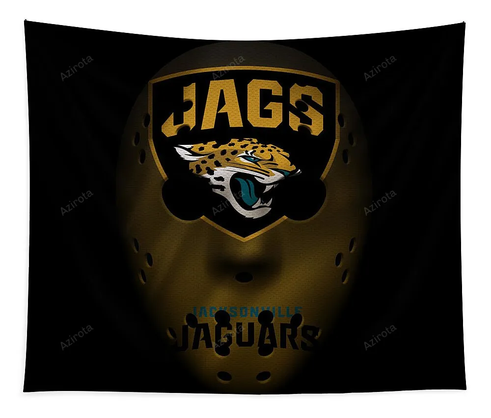 Jaguars Yellow Mask Tapestry Gift For Fan