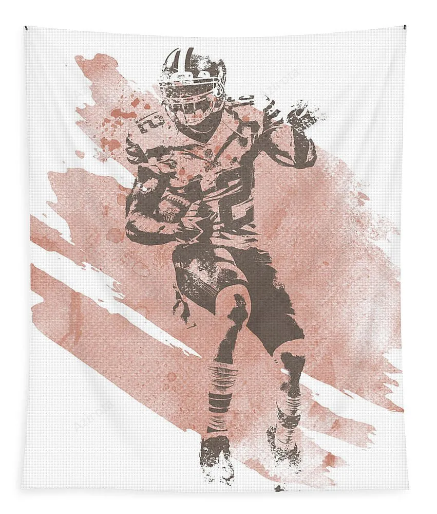 Josh Gordon Cleveland Browns Water Color Art 1 Tapestry Gift For Fan