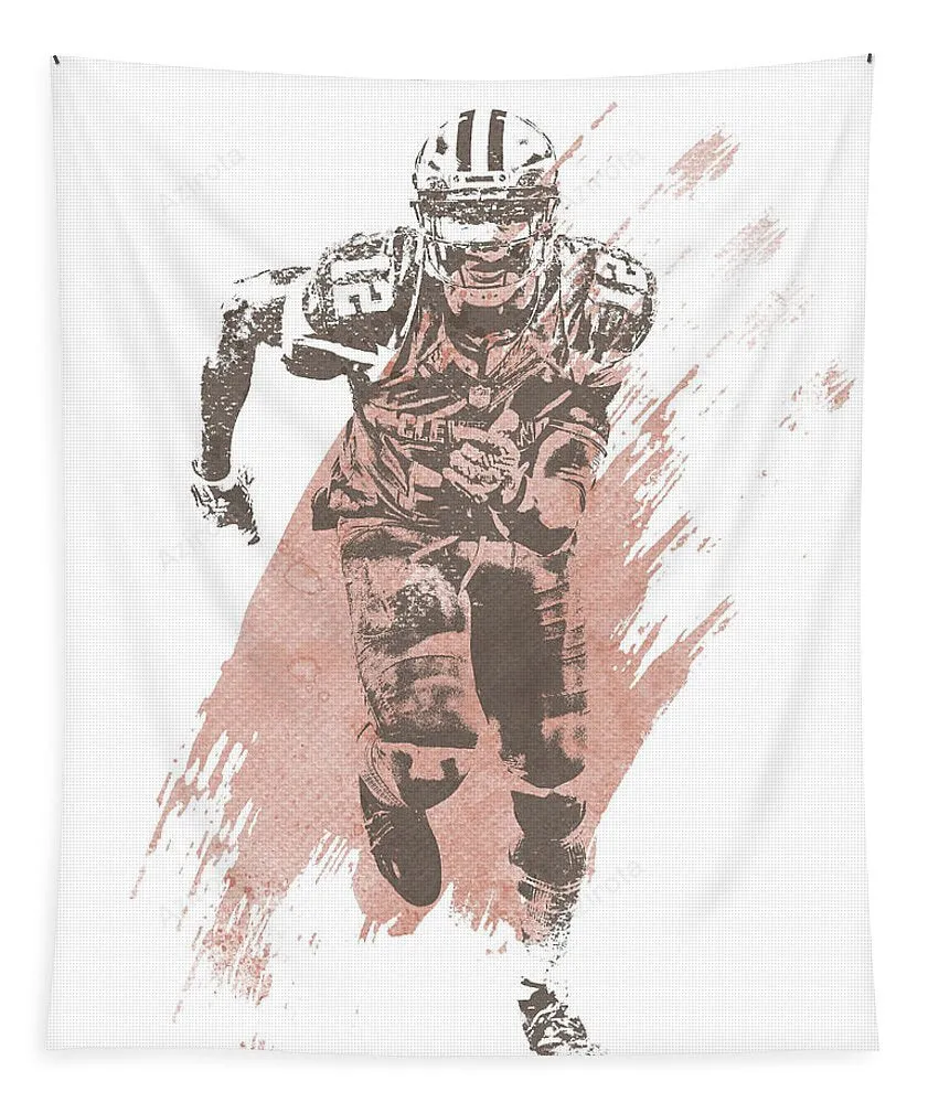Josh Gordon Cleveland Browns Water Color Art 3 Tapestry Gift For Fan