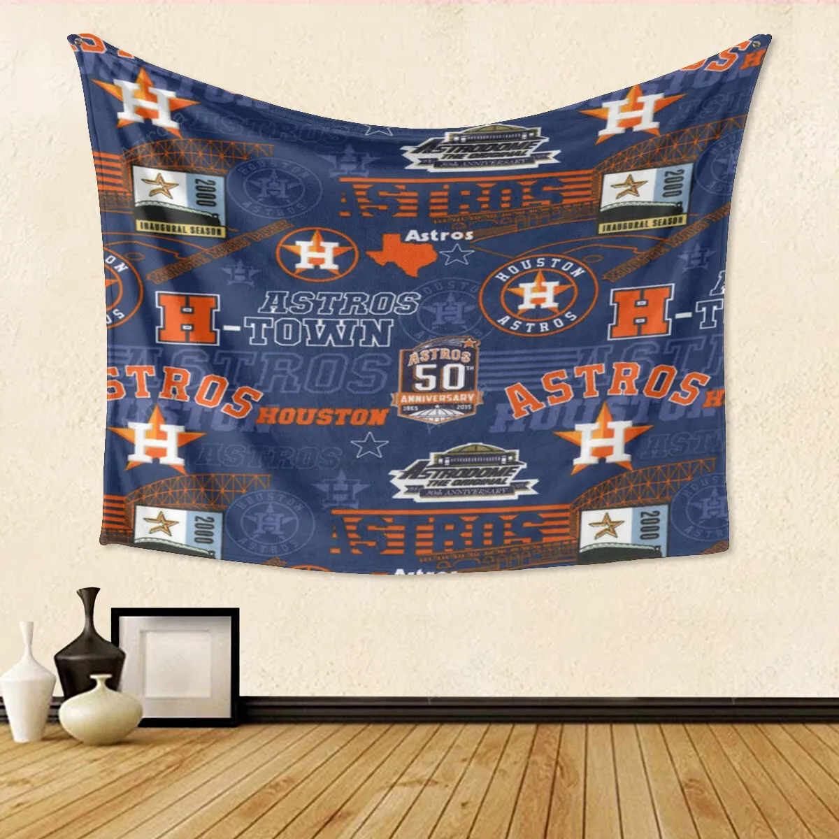 Houston Astros Emblem v13 Gift For Fan 3D Full Printing Tapestry