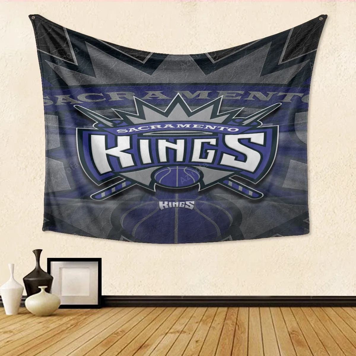 Sacramento Kings Emblem Texture13 Gift For Fan 3D Full Printing Tapestry