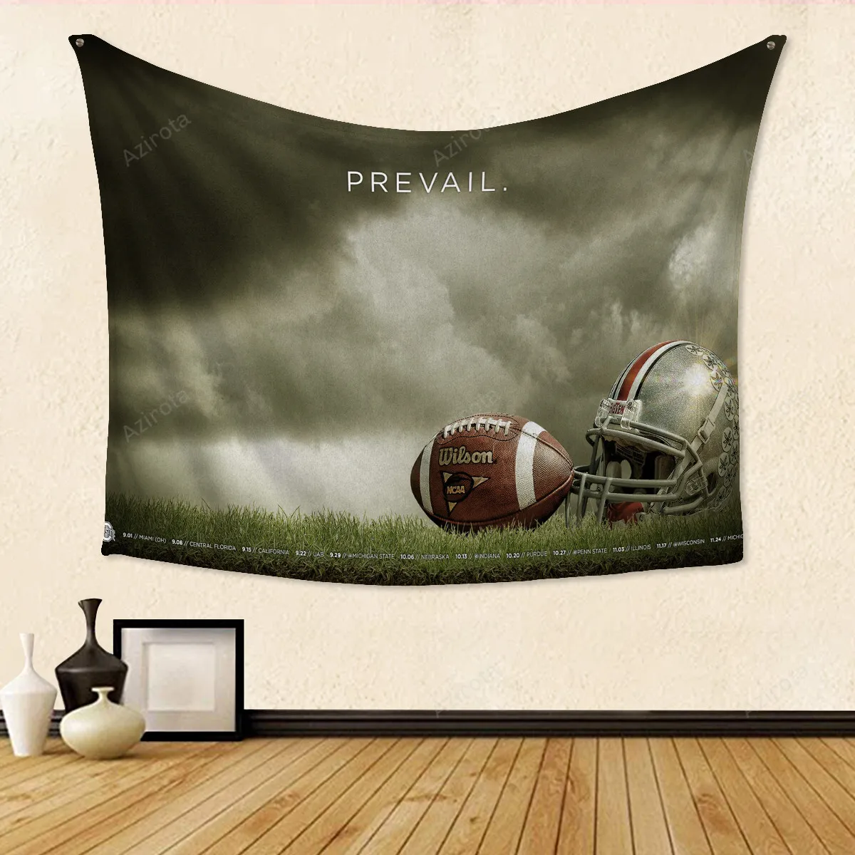 Ohio State Buckeyes Helmet TA4 Gift For Fans 3D Full Printing Tapestry