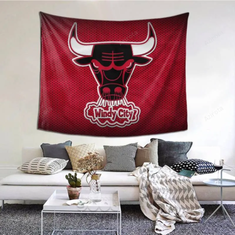 Durable Chicago Bulls tapestry -156129 For Beach Shawl- Scarf- Blanket
