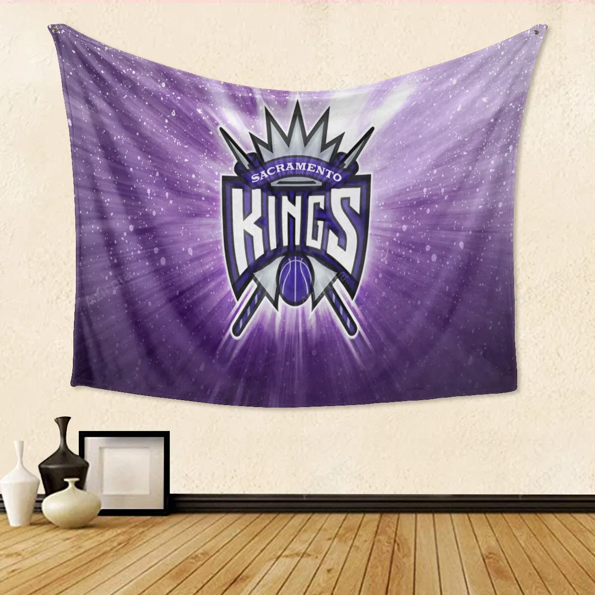Sacramento Kings Emblem Texture2 Gift For Fan 3D Full Printing Tapestry