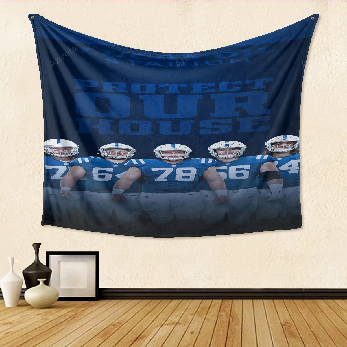 Indianapolis Colts Protect Our House Gift For Fan 3D Full Printing Tapestry