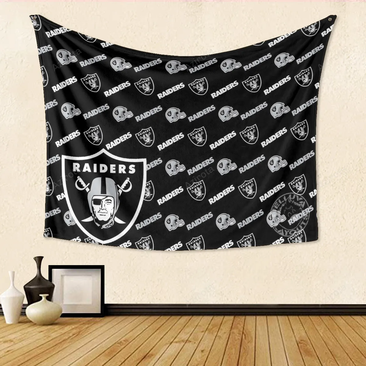 Las Vegas Raiders Logo Pattern14 Gift For Fan 3D Full Printing Tapestry