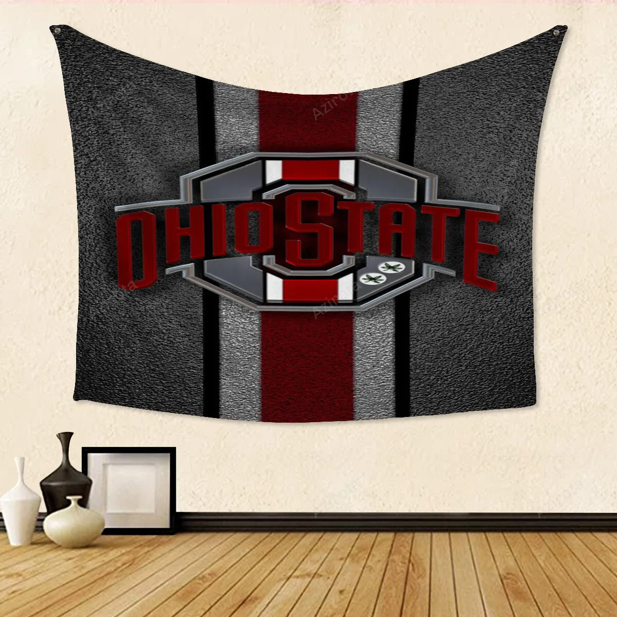 Ohio State Buckeyes Gray TA8 Gift For Fans 3D Full Printing Tapestry