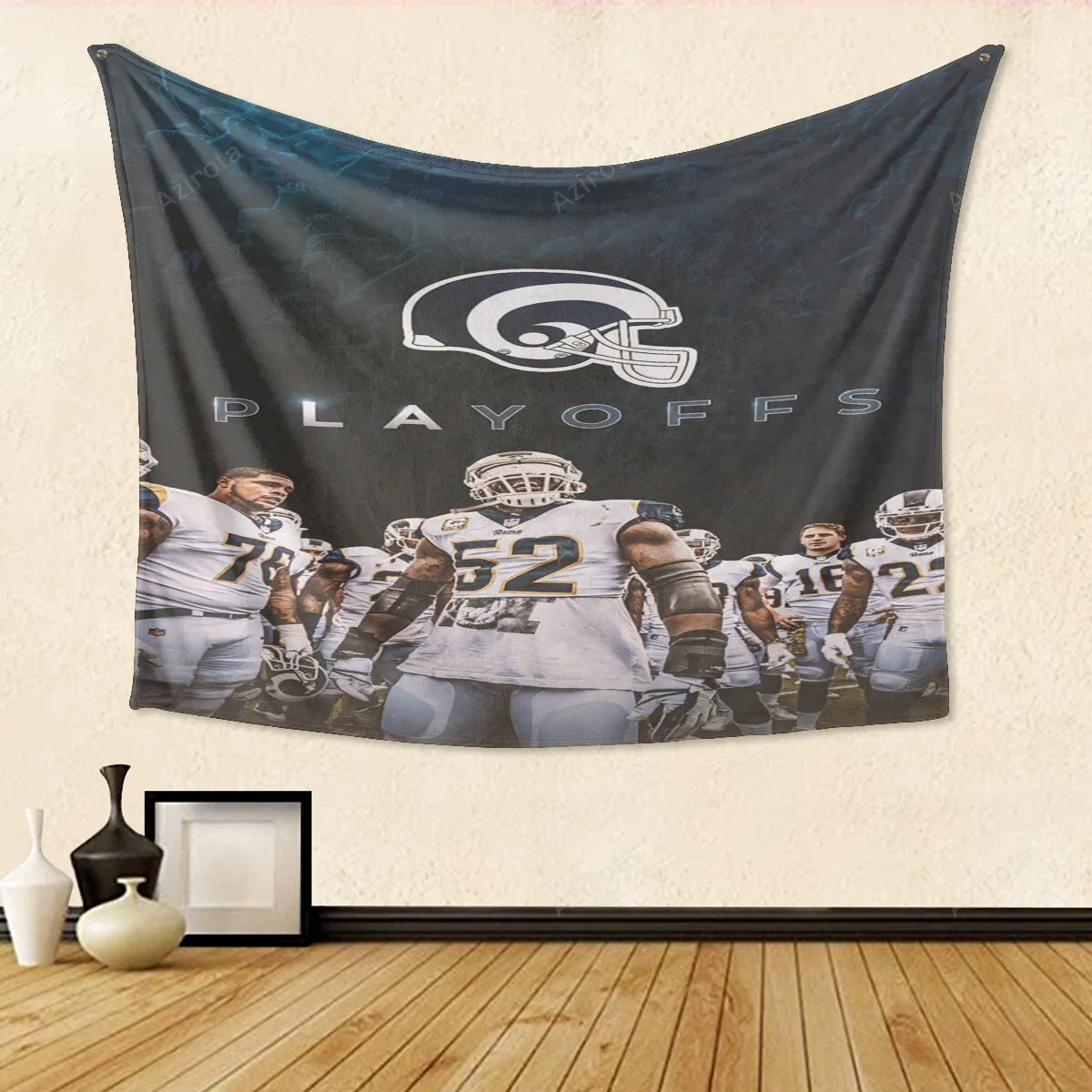 Los Angeles Rams Play Offs Gift For Fan 3D Full Printing Tapestry