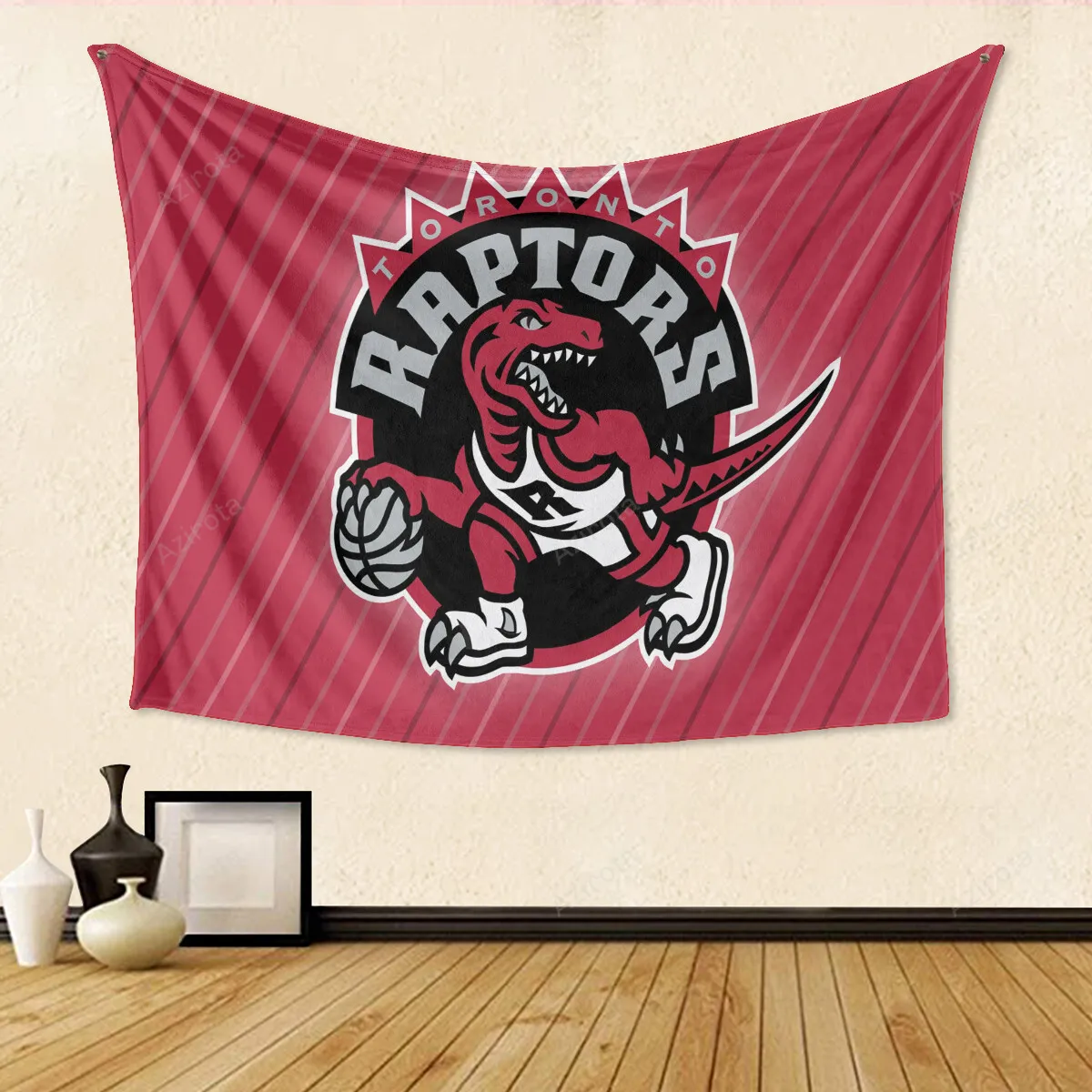 Toronto Raptors Red Wood Gift For Fan 3D Full Printing Tapestry