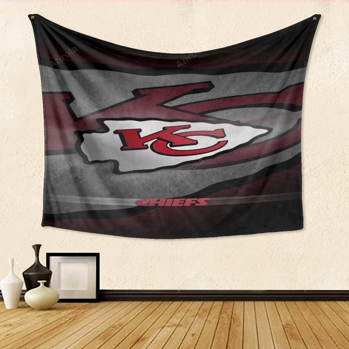 Kansas City Chiefs Emblem v3 Gift For Fan 3D Full Printing Tapestry