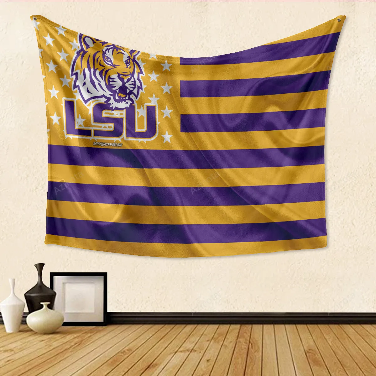 LSU Tigers Purple TA12 Gift For Fan 3D Full Printing Tapestry