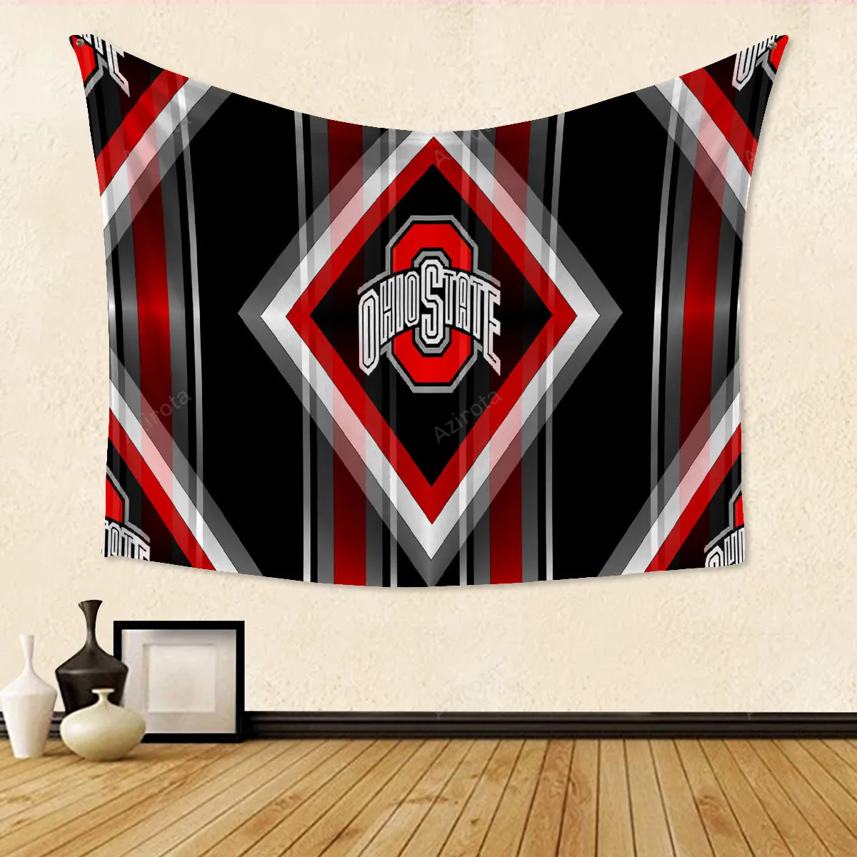 Ohio State Buckeyes Black TA11 Gift For Fans 3D Full Printing Tapestry