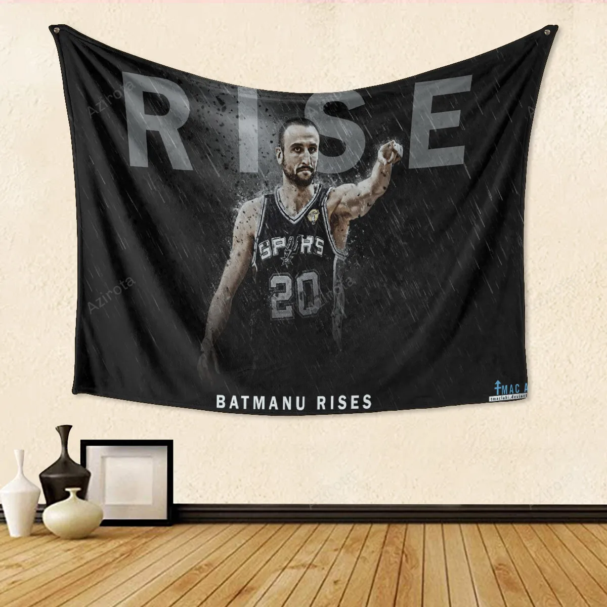 San Antonio Spurs Manu Ginobili3 Gift For Fan 3D Full Printing Tapestry