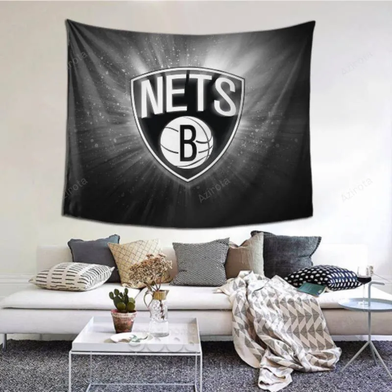 Wall Hangings Brooklyn Nets tapestry -156740 Decoration