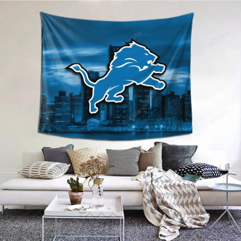 Customized Personalized Detroit Lions tapestry -156884 for Picnic Sheet