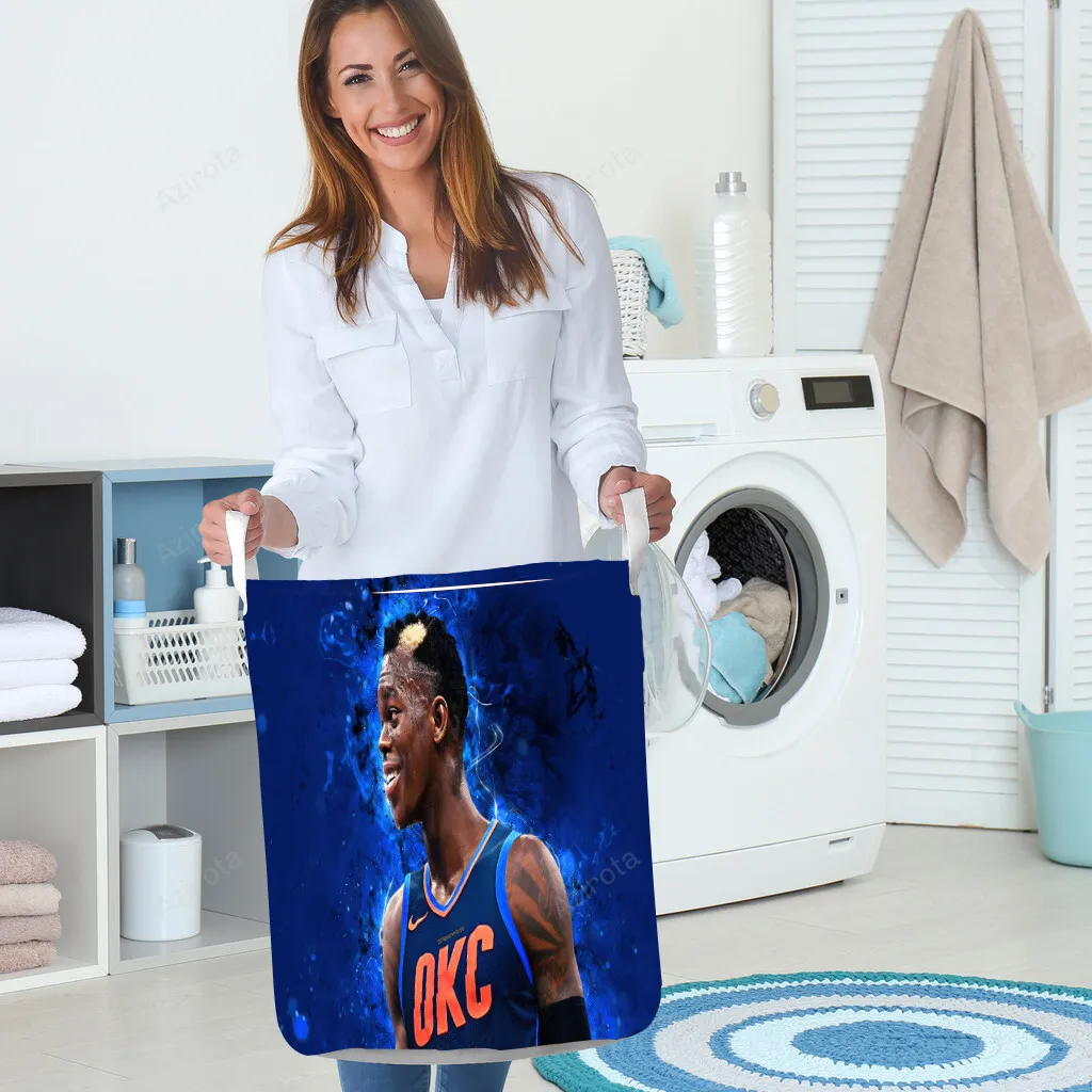Oklahoma City Thunder 17 Dennis Schroder Gift For Fan 3D Foldable Laundry Basket