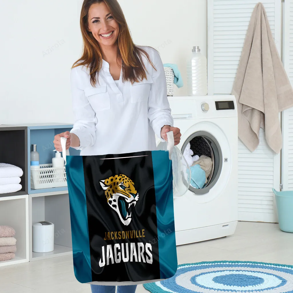 Jacksonville Jaguars Emblem Silk Texture Gift For Fan 3D Foldable Laundry Basket