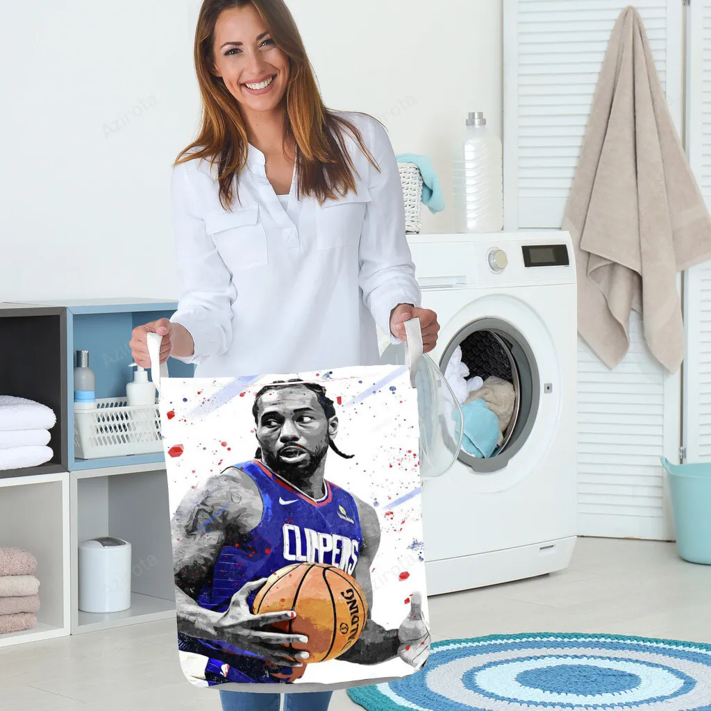 Los Angeles Clippers Kawhi Leonard 1 Gift For Fan 3D Foldable Laundry Basket