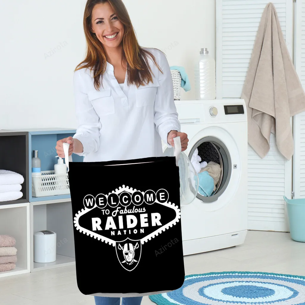 Las Vegas Raiders Welcome To Fabulous Nation Gift For Fan 3D Foldable Laundry Basket