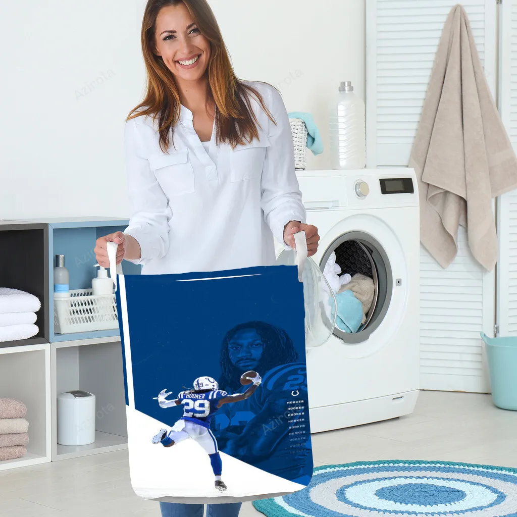 Indianapolis Colts Malik Hooker1 Gift For Fan 3D Foldable Laundry Basket