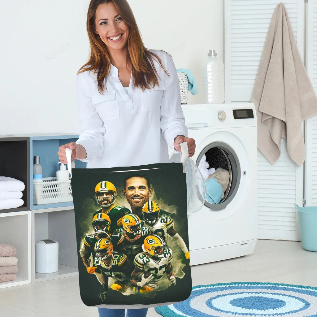 Green Bay Packers Player Team v4 Gift For Fan 3D Foldable Laundry Basket