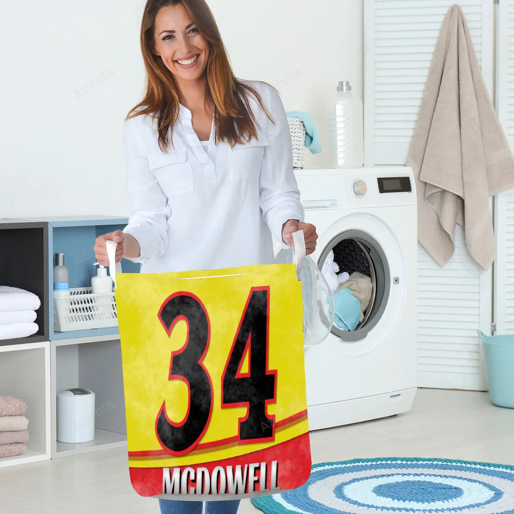 Front Row Motor Sports Mc Dowell 34 Silver Gift For Fan 3D Foldable Laundry Basket