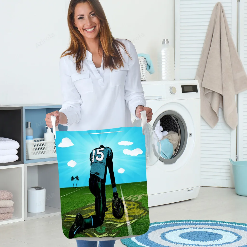 Jacksonville Jaguars Player no15 v2 Gift For Fan 3D Foldable Laundry Basket