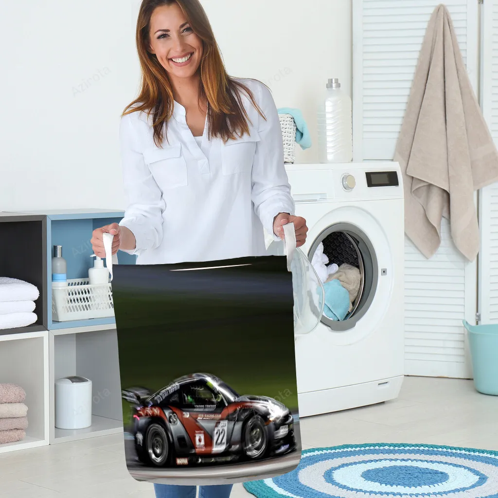 JR Motorsports Car4 Gift For Fan 3D Foldable Laundry Basket