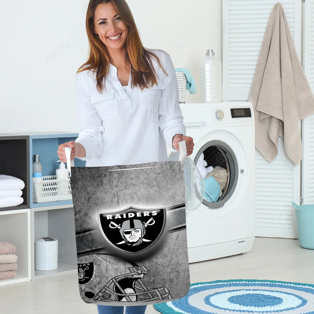 Las Vegas Raiders Logo Art Vintage2 Gift For Fan 3D Foldable Laundry Basket