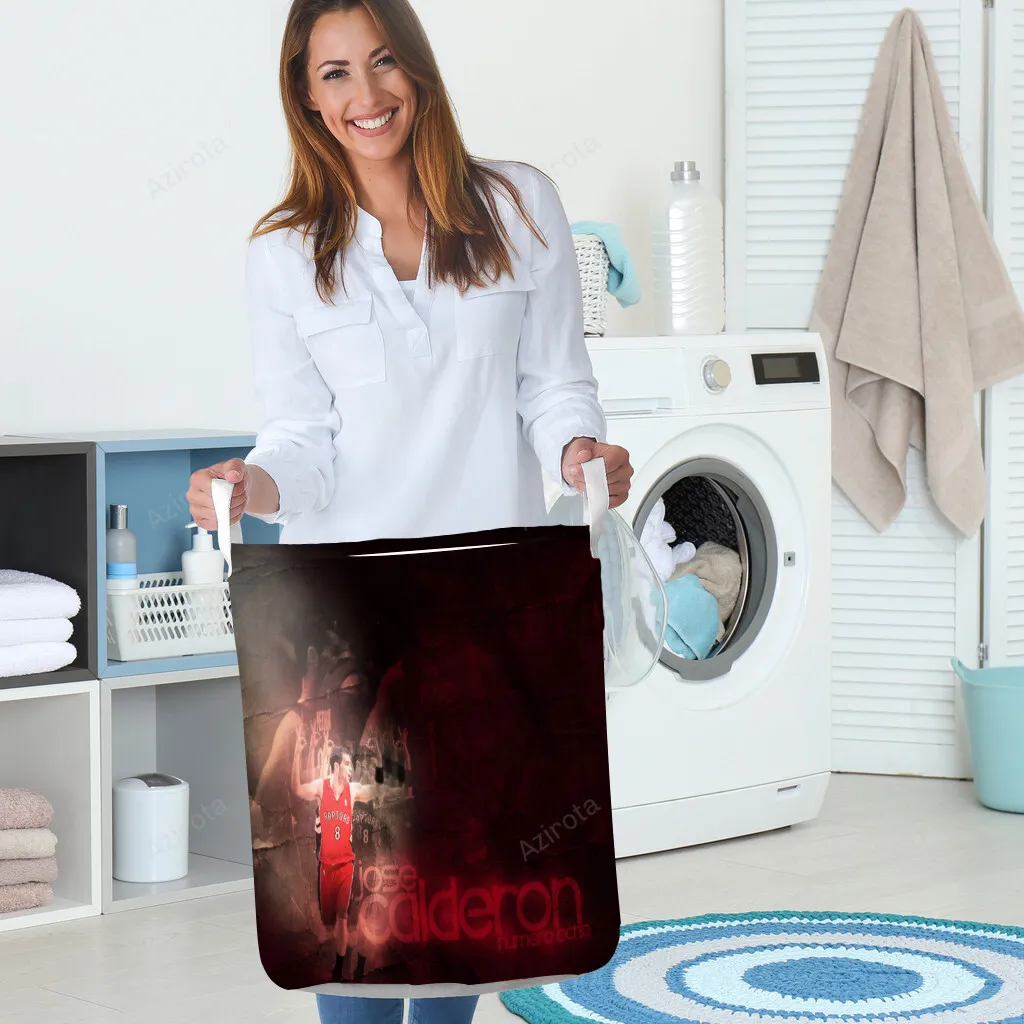 Toronto Raptors Jose Calderon1 Gift For Fan 3D Foldable Laundry Basket