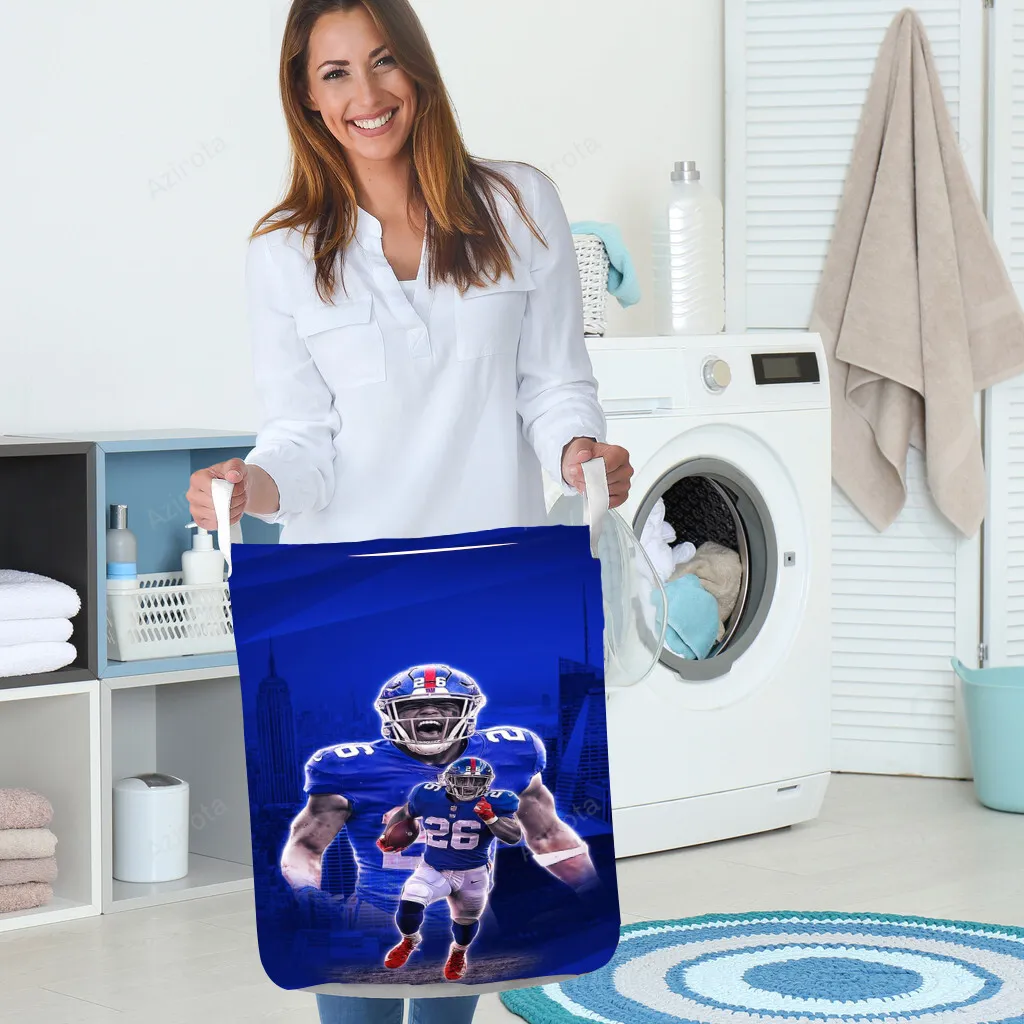 New York Giants Saquon Barkley5 Gift For Fan 3D Foldable Laundry Basket