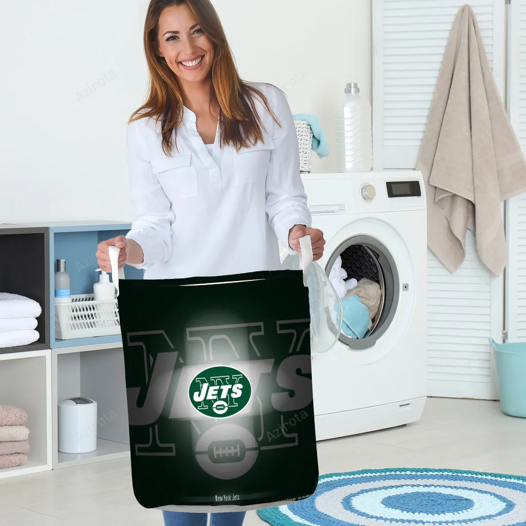 New York Jets Emblem v4 Gift For Fan 3D Foldable Laundry Basket