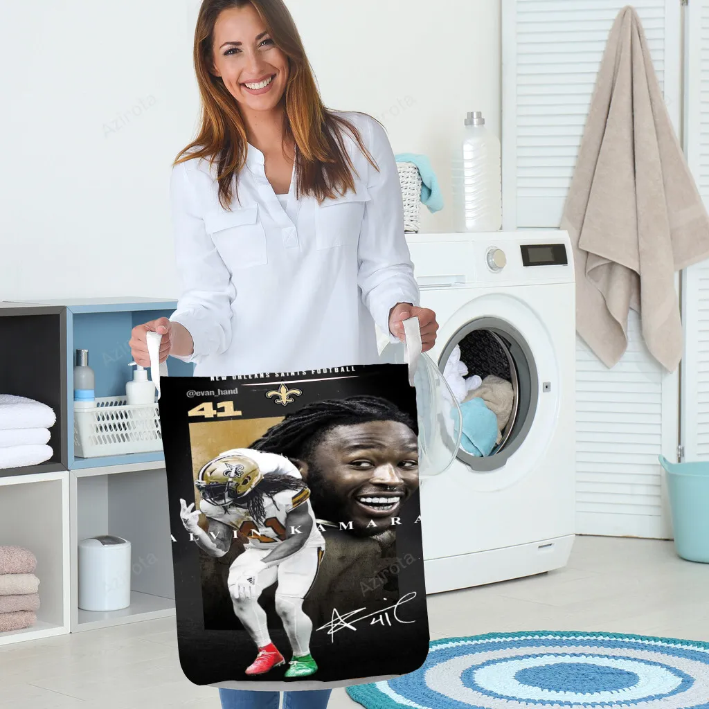 New Orleans Saints Alvin Kamara1 Gift For Fan 3D Foldable Laundry Basket