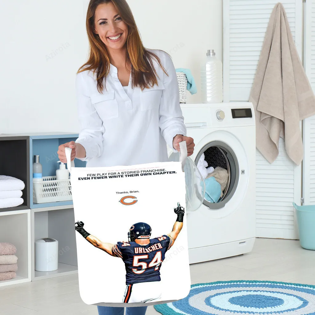 Chicago Bears Brian Urlacher2 Gift For Fan 3D Foldable Laundry Basket