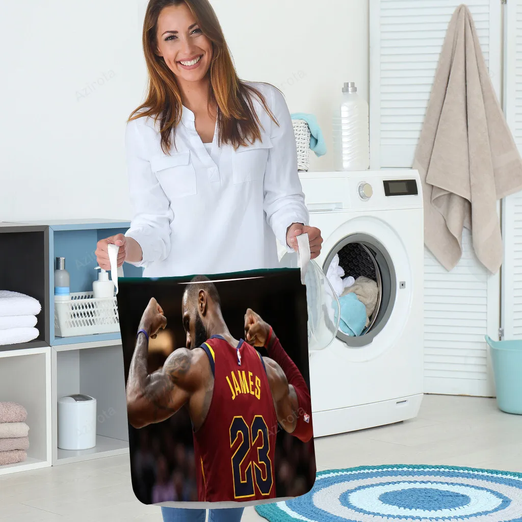 Cleveland Cavaliers LeBron James v3 23 Gift For Fan 3D Foldable Laundry Basket