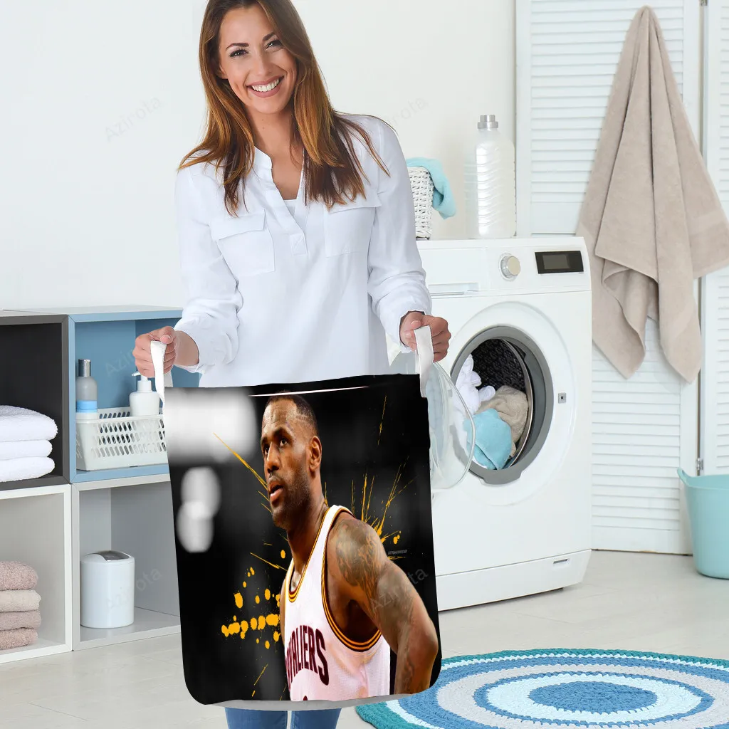 Cleveland Cavaliers LeBron James v5 23 Gift For Fan 3D Foldable Laundry Basket