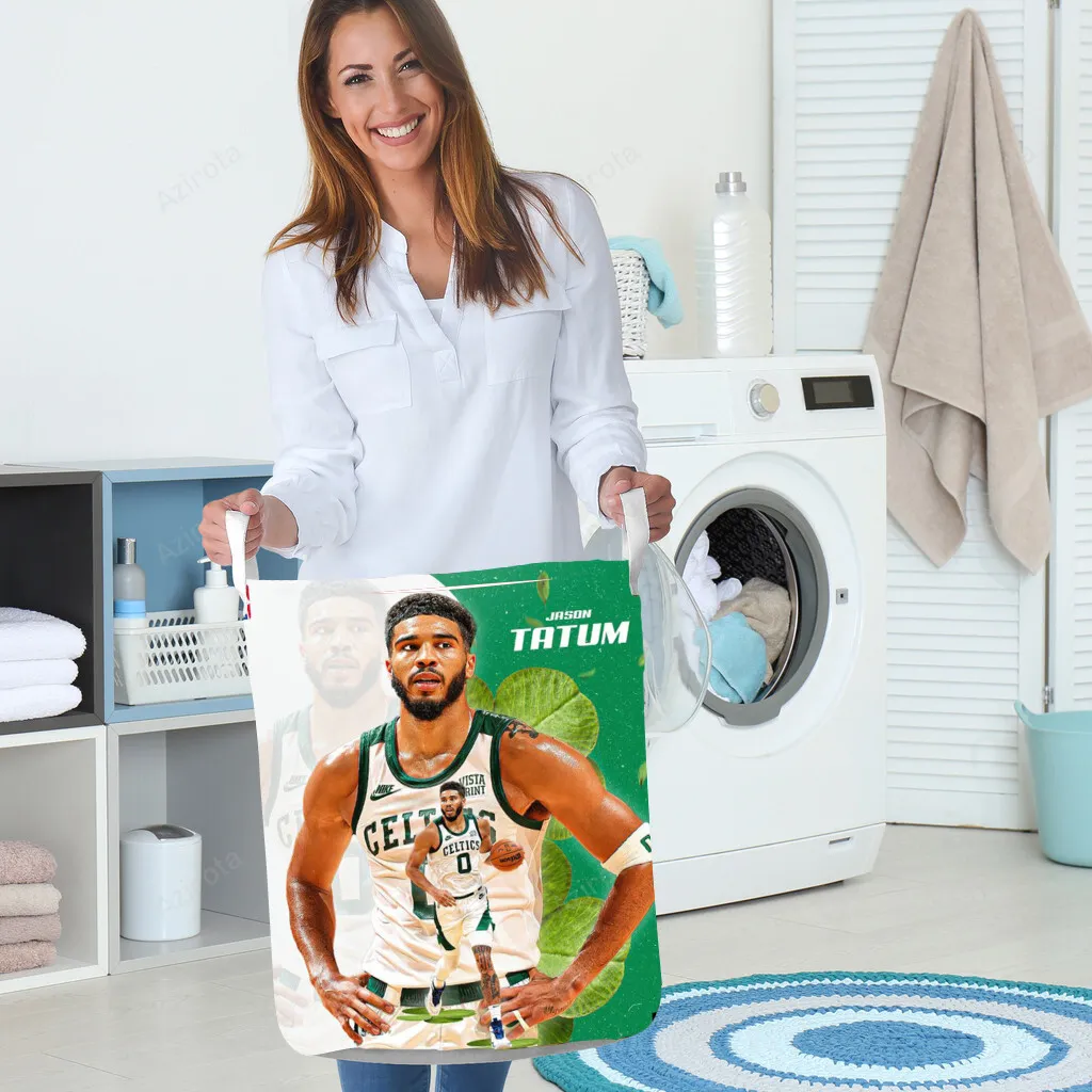 Boston Celtics Jayson Tatum4 Gift For Fan 3D Foldable Laundry Basket