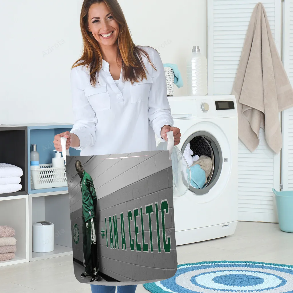 Boston Celtics I Am A Celtic Gift For Fan 3D Foldable Laundry Basket