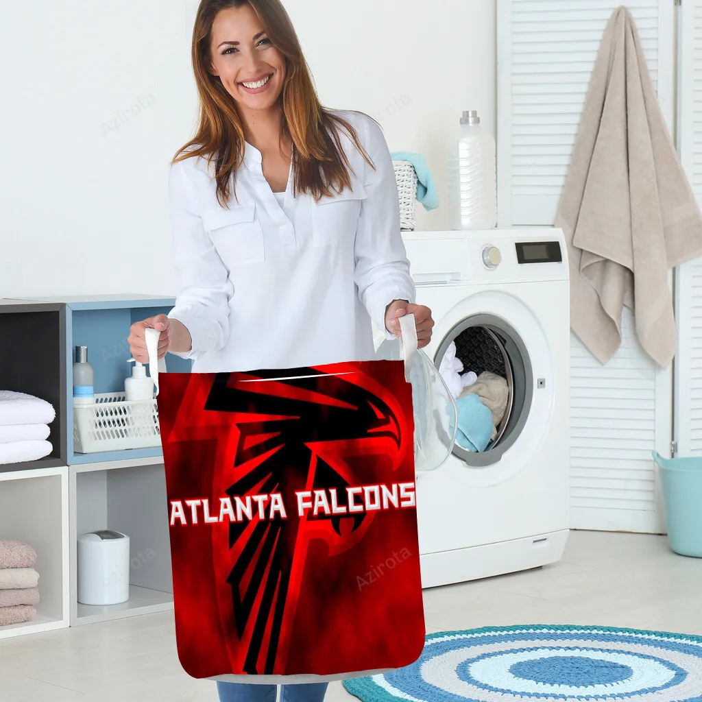 Atlanta Falcons Brush Texture Gift For Fan 3D Foldable Laundry Basket