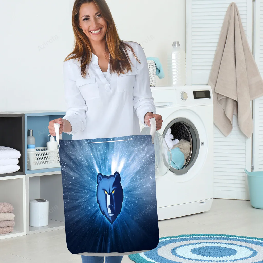 Memphis Grizzlies Emblem Galaxy Gift For Fan 3D Foldable Laundry Basket