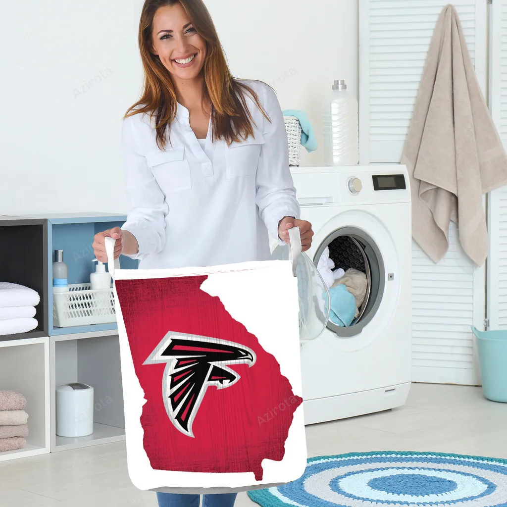 Atlanta Falcons Map2 Gift For Fan 3D Foldable Laundry Basket