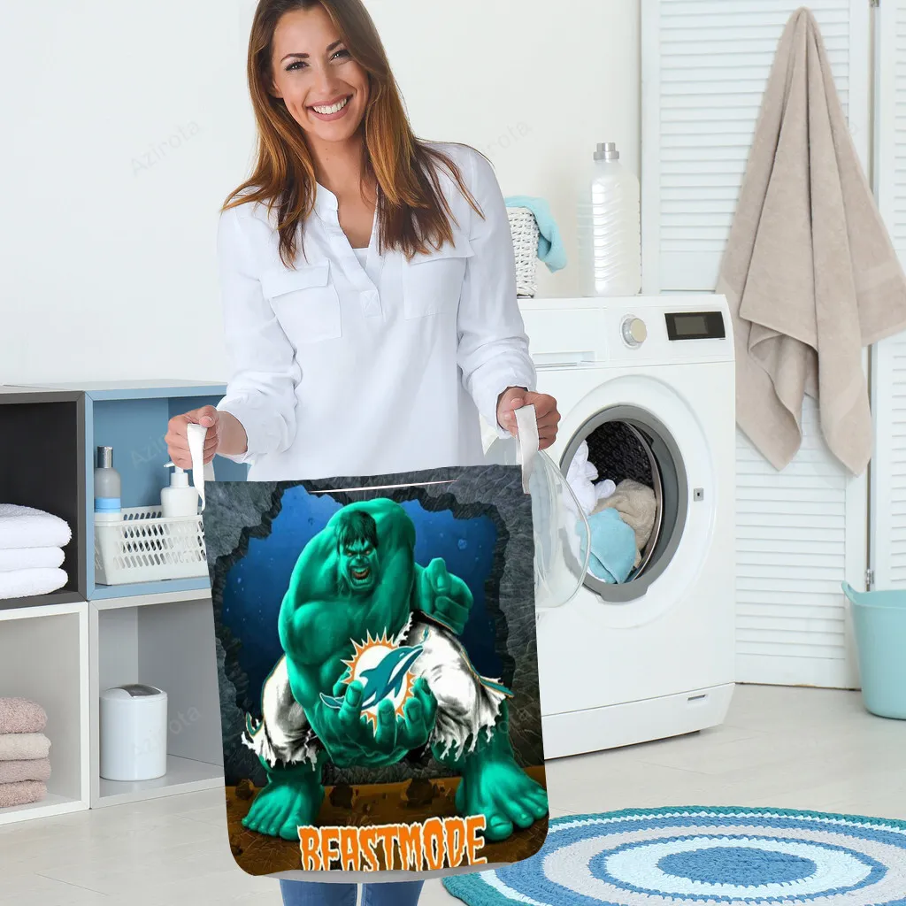 Miami Dolphins Best Mode Gift For Fan 3D Foldable Laundry Basket