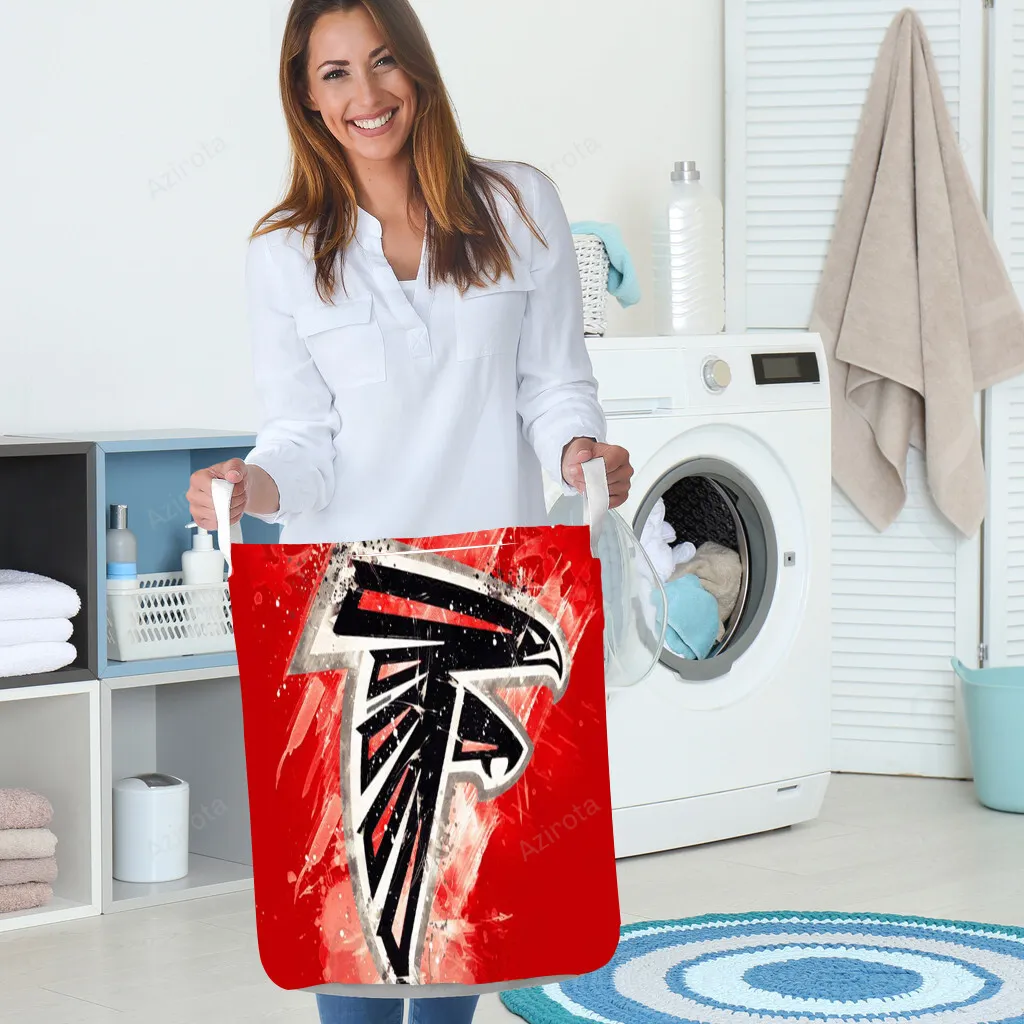 Atlanta Falcons Brush Texture2 Gift For Fan 3D Foldable Laundry Basket