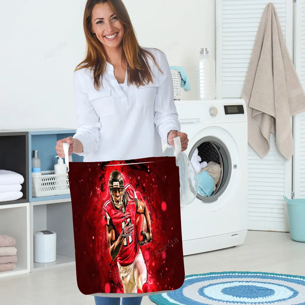 Atlanta Falcons Julio Jones 11 v9 Gift For Fan 3D Foldable Laundry Basket