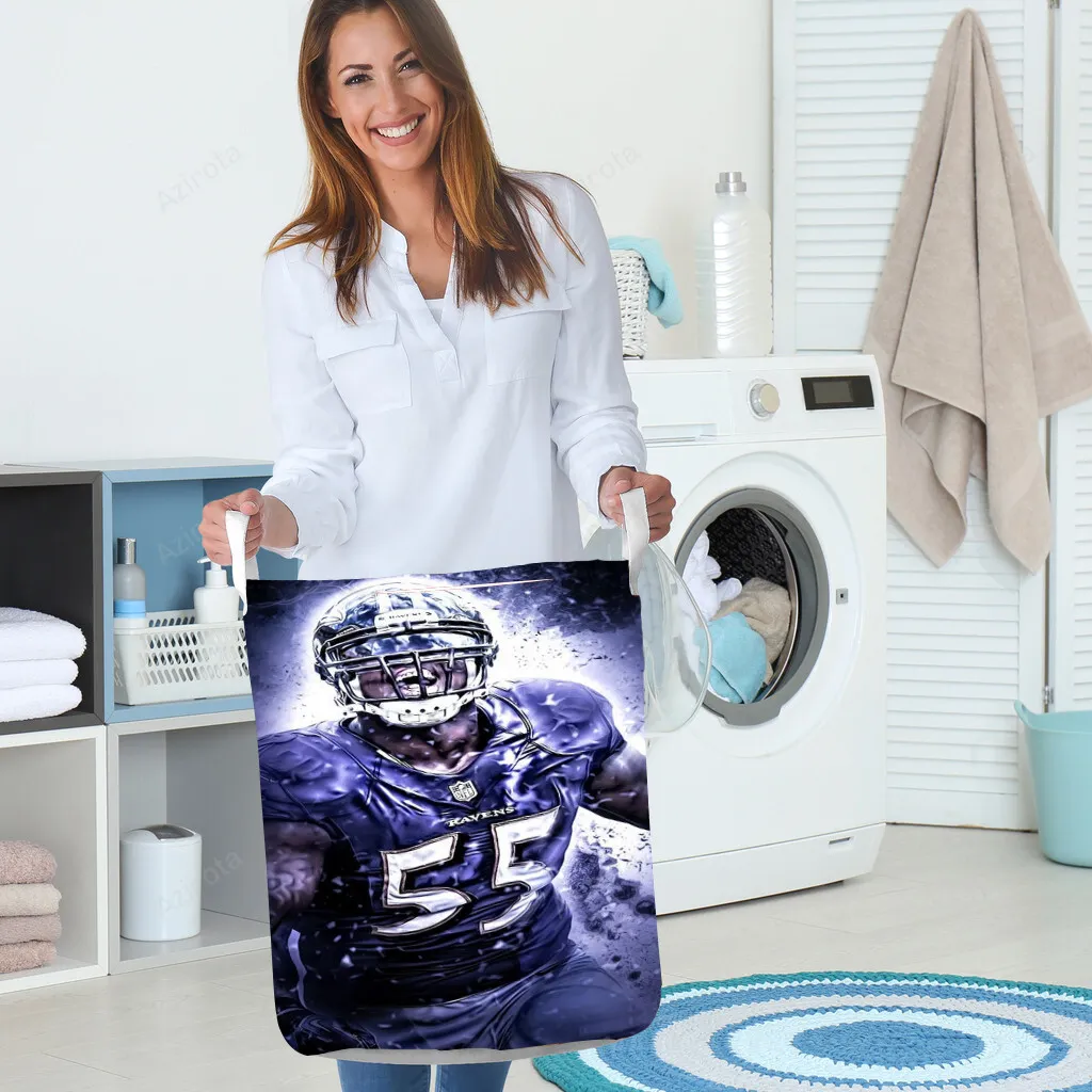 Baltimore Ravens Player Gift For Fan 3D Foldable Laundry Basket