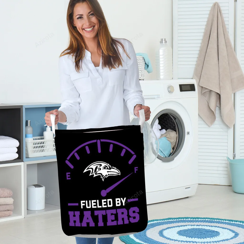 Baltimore Ravens Fueled By Haters Gift For Fan 3D Foldable Laundry Basket