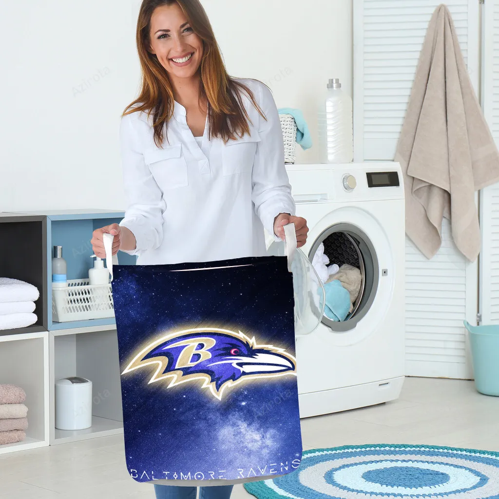 Baltimore Ravens Galaxy Gift For Fan 3D Foldable Laundry Basket