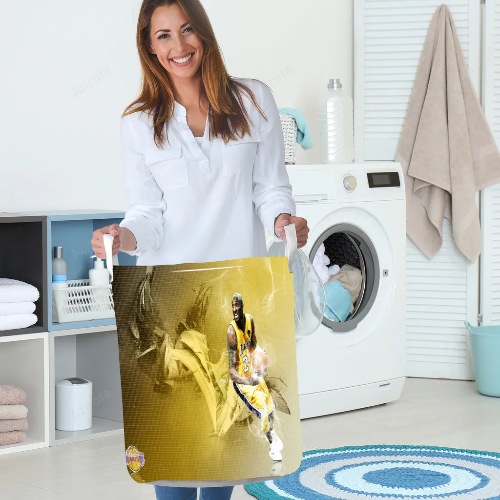 Los Angeles Lakers 24 Kobe Bryant v12 Gift For Fan 3D Foldable Laundry Basket